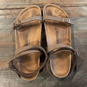 Birkenstock Daloa Sandals - Brown Sz 39 Narrow fit